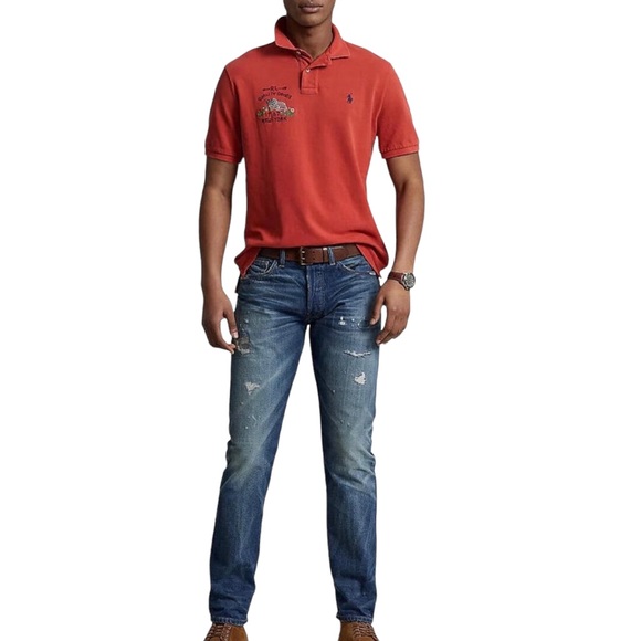 Polo Ralph Lauren Classic-Fit Flag Mesh Short-Sleeve Polo Shirt Large NWT - Picture 3 of 6